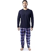 IZOD mens Long Sleeve Jersey Top and Fleece Pants Sleep Pajama Set