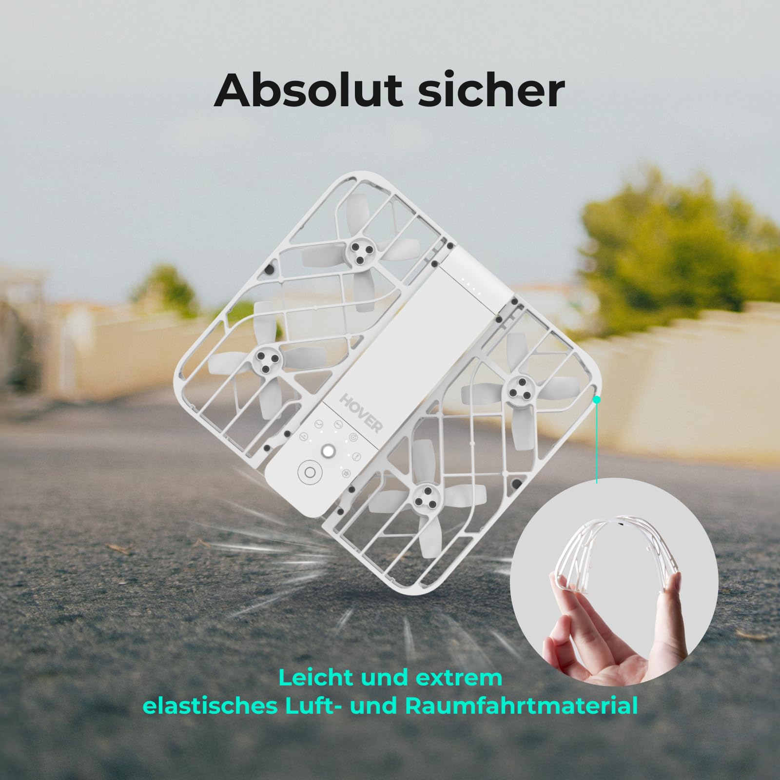 HOVERAir X1 Drohne mit kamera, Selbstfliegend Kamera Drone mit Folge-mir Modus, Mini Drohne im Taschenformat, HDR-Videoaufnahme, intelligente Flugrouten, Freihandsteuerung, Weiß (Combo Plus) 6