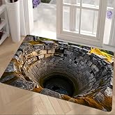 3D Hole Carpet,Easy Clean Rugs Illusion 3D Carpet Bottomless Hole Illusion Area Rug,Anti-Slip Function Mat for Pet Test &amp; Friend Pranks(15.7in*23.6in, H)