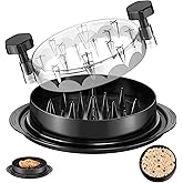 SoulLife Chicken Shredder 8 Inches, Chicken Shredder Tool Twist for Pork Beef Chicken, Meat Shredder, Clear Lid, Ergonomic Ha