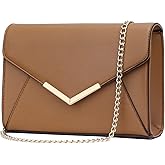 KKXIU Women Elegant Faux Leather Evening Envelope Clutch Purse Foldover Bags for Party Wedding Prom