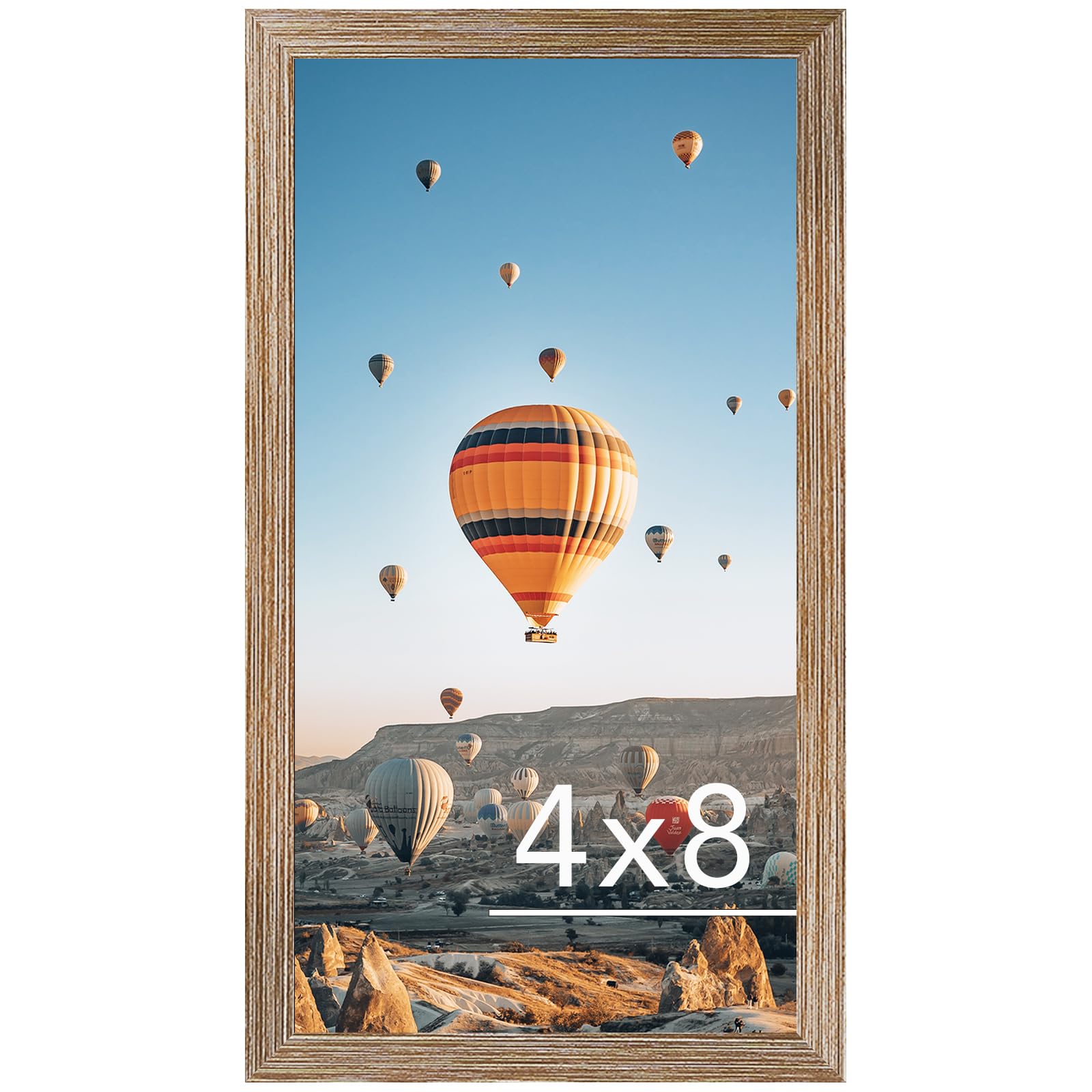 JCJMY 4x8 Picture Frame Rustic Brown for Wall