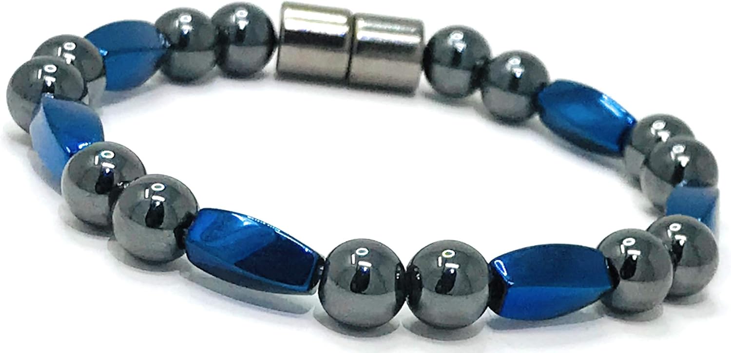HIGHPOWER Magnetic Hematite Bracelet for Natural Pain Relief and Weight Loss (7.5 Inch): Health & Personal Care