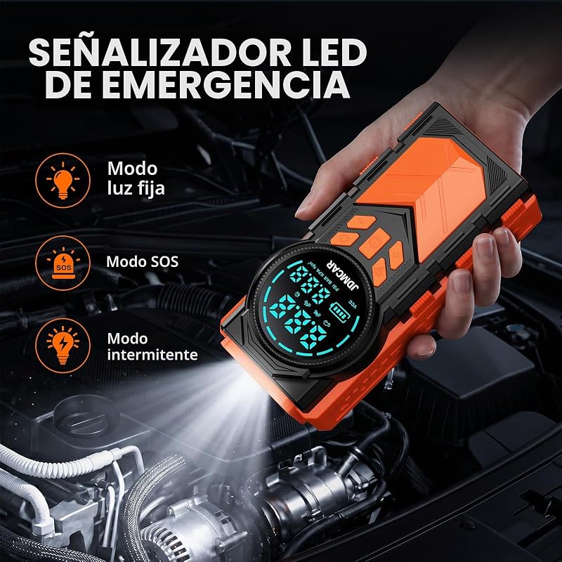 Arrancador de Baterias Coche Compresor -4 en 1 con Pantalla LCD — foto 6 de 8
