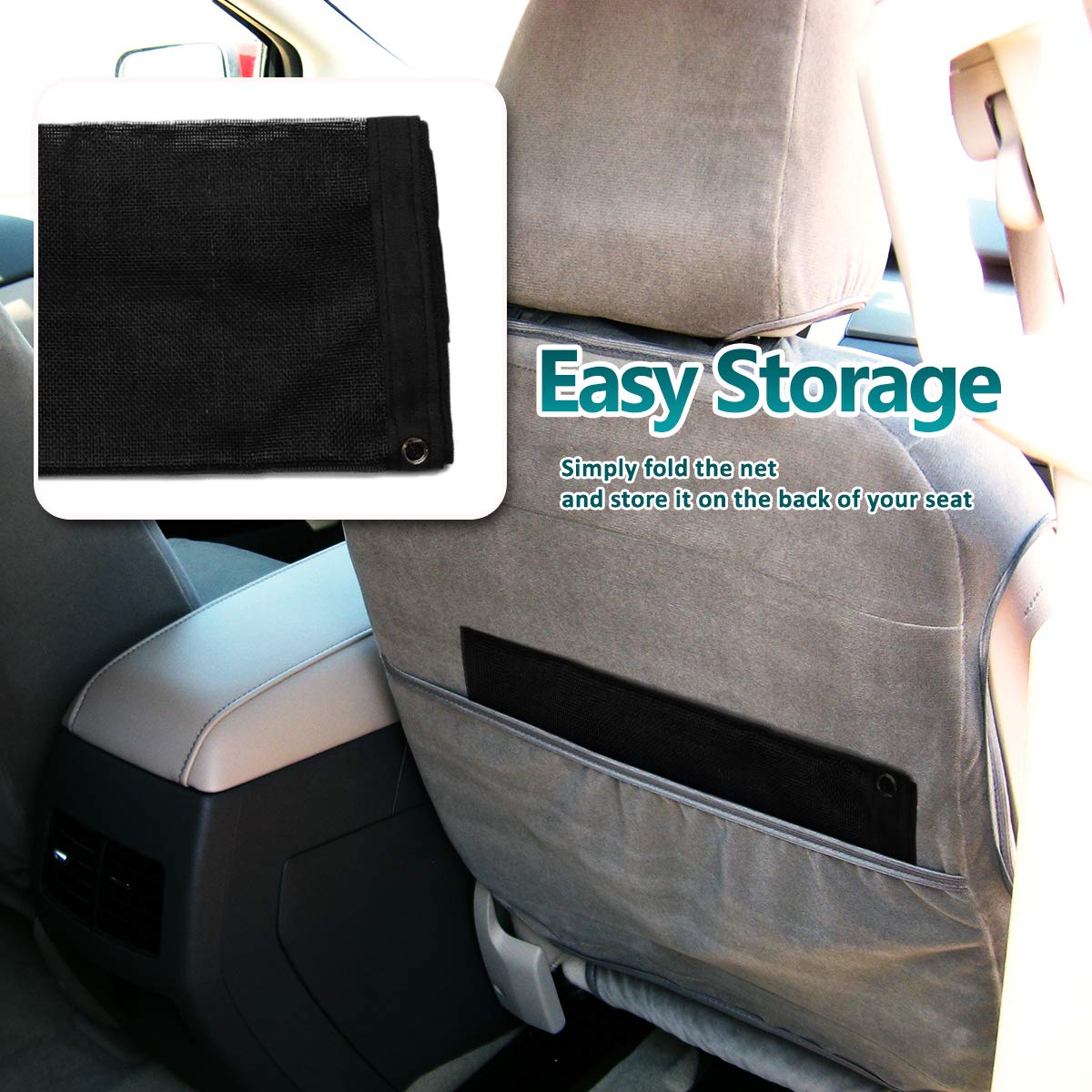 Zone Tech Vehicle Travel Pet Dog Car Back Seat Net Mesh Barrier 47 x 24