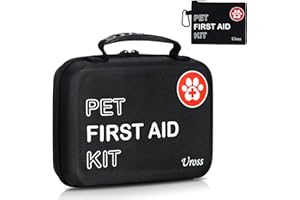 Uross Dog First Aid Kit- 105PCS Pet First Aid Kit for Dogs and Cats, Dog Emergency Kit, Cat First Aid Kit, Dog First Aid Kit Travel Supplies for Hiking,Dog Medical kit Emergency Survival Kit
