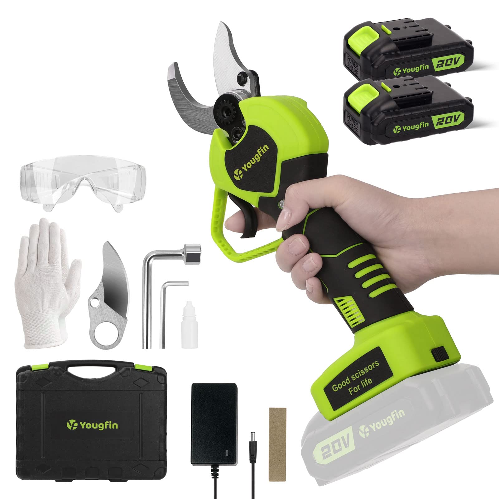 Electric Pruning Shears, Yougfin 1.12\
