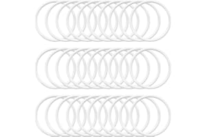 Framendino, 30 Pack 4 Inch Plastic Dream Catcher Rings Hoops Macrame Ring for DIY Craft