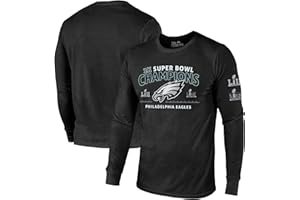 Majestic Threads Men's NFL Two-Time Super Bowl Champions Sky High Long Sleeve Tri-Blend T-Shirt
