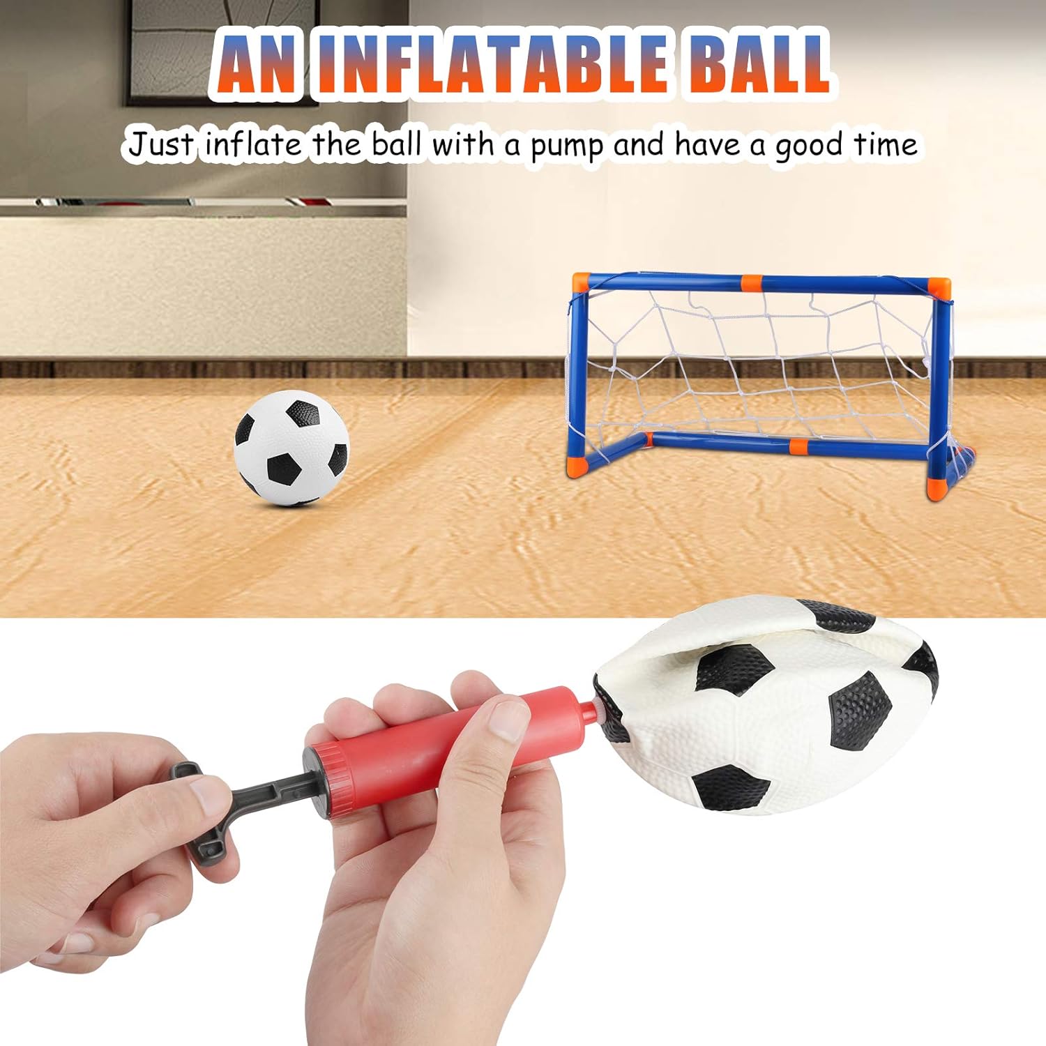 Hover Soccer Set, JAMSWALL Air Soccer Toys with Led Light and Foam Bumper USB Rechargeable Indoor Hover Soccer Kids Toys gift: Toys & Games