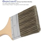 Genixart Double Thick 3in Chip Brush 75mm Wood Handle for Stain Varnish Paint view 2