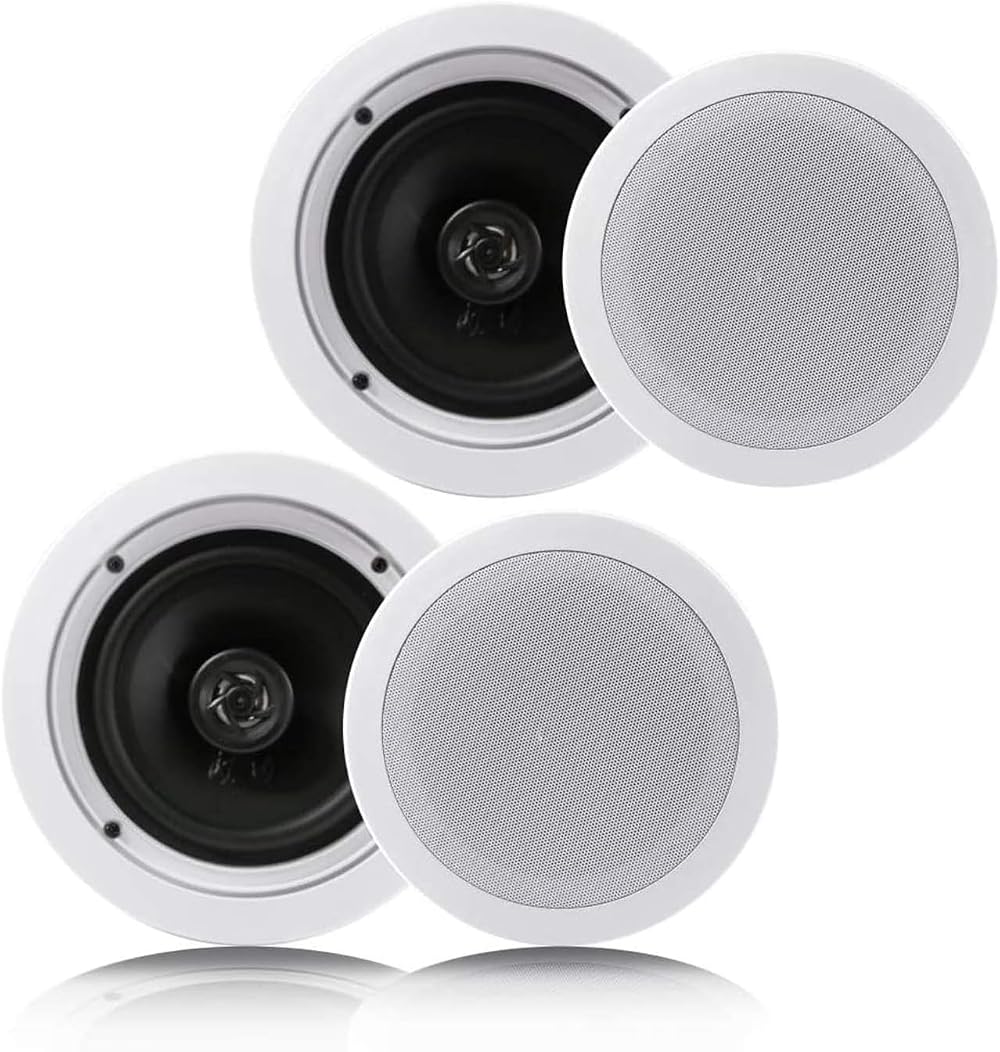 Pyle Pair 16.5 cm In-Wall In-Ceiling 2-Way Speaker White