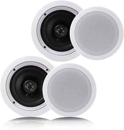 Pyle Pair 16.5 cm In-Wall In-Ceiling 2-Way Speaker White