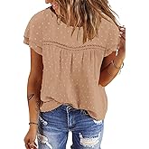 BETTE BOUTIK Women Boho Tops Short Sleeve Summer Flowy Shirts Dressy Casual Loose Trendy Blouses