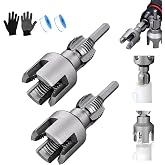 2025 New Dual-Function Pipe Thread Cutting Tool, Integrated Internal &amp; External Pipe Threading Tool, Electric Drill Compatible PVC Pipe Threader Kit, 1/2" 、3/4" Dies, for Home Repair (1/2" + 3/4")