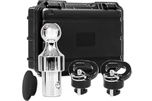 BZVQLO 60638 Gooseneck Hitch Ball Kit Puck System, 2-5/16 Inch Gooseneck Ball Kit with Box, Compatible with 60638 Gooseneck Hitch Ball 2013-2024 Dodge RAM 2500 3500 (38000 lbs GTW/ 9500 lbs VTW).