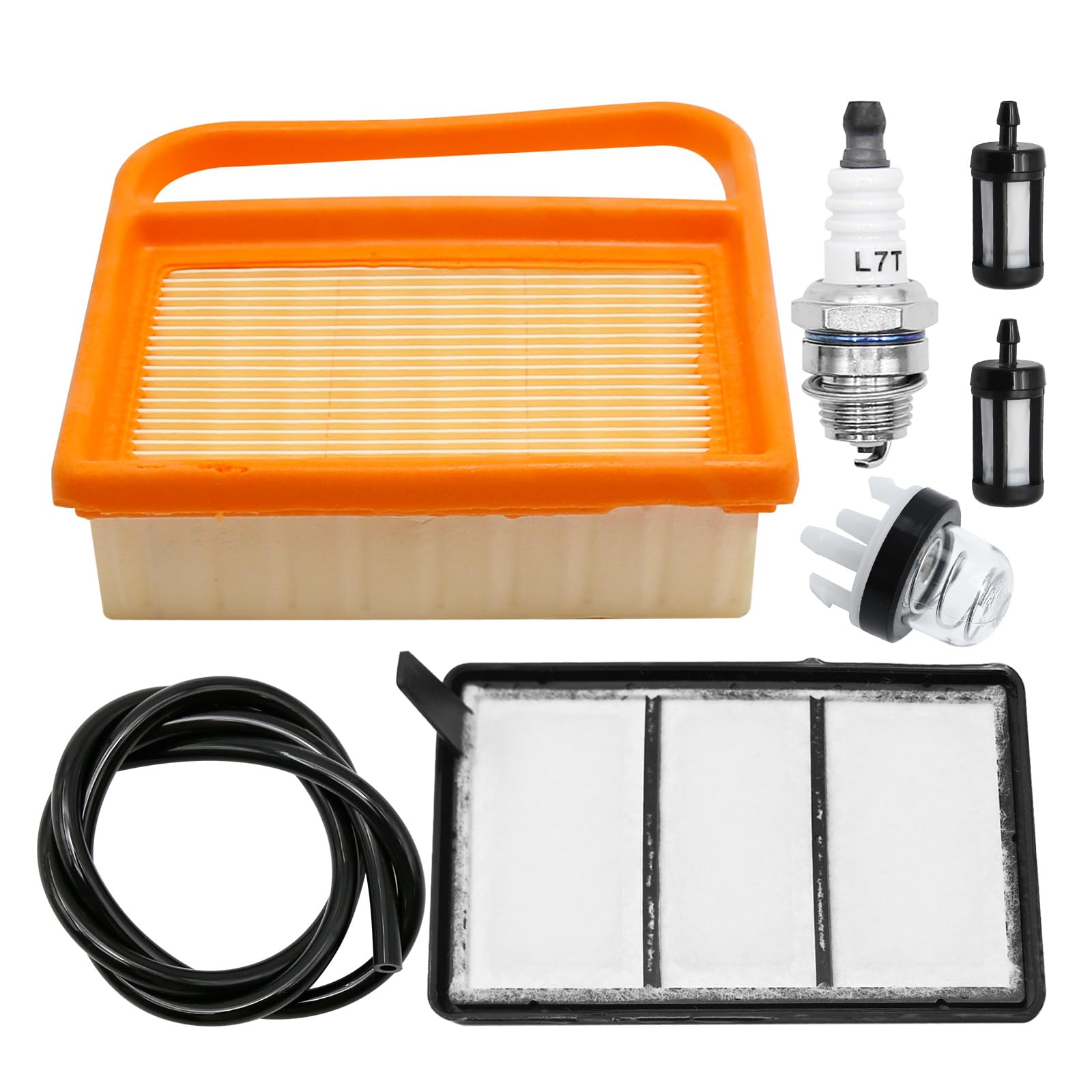 Hoypeyfiy 7PCS Air Filter Spark Plug Hose Primer Bulb Kit Replacement for Stihl TS410 TS420 Cut Off Saw