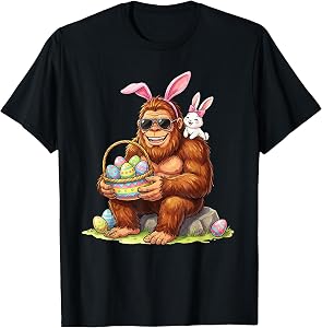 Mens Easter Funny Sasquatch Bunny Easter for Mens Boy Women T-Shirt