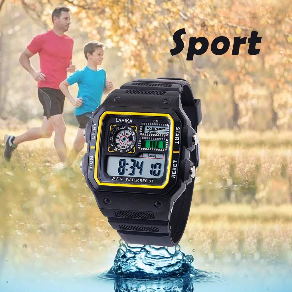 multifunzionale orologio sportivo e tempo libero di moda quadrato orologio  elettronico selvaggio ? Clode ? Borse urban-earth.co.uk