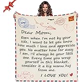 Mom Blanket Gifts from Daughter/Son Mama 50" x 60" Birthday Gifts to Mom Mommy Gifts for Women Wife Present from Husband Soft Fleece Throw Blankets for Couch & Bed Sofa