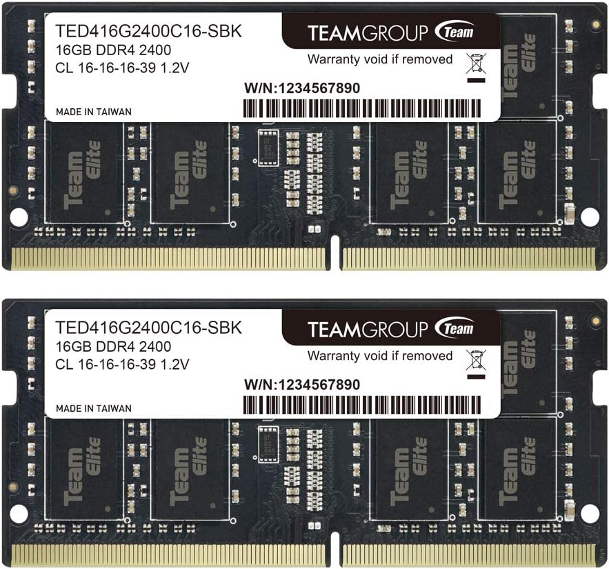 Teamgroup Elite 16gb Kit 2 X 8gb Ddr4 2400mhz Pc4 190 Cl16 Unbuffered Non Ecc 1 2v Sodimm 260 Pin Laptop Notebook Pc Computer Memory Module Ram Upgrade Ted416g2400c16dc S01 16gb Kit 2 X 8gb At Amazon Com