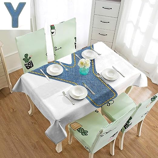 Diliteck Mantel De Poliéster Diseño De Letra X