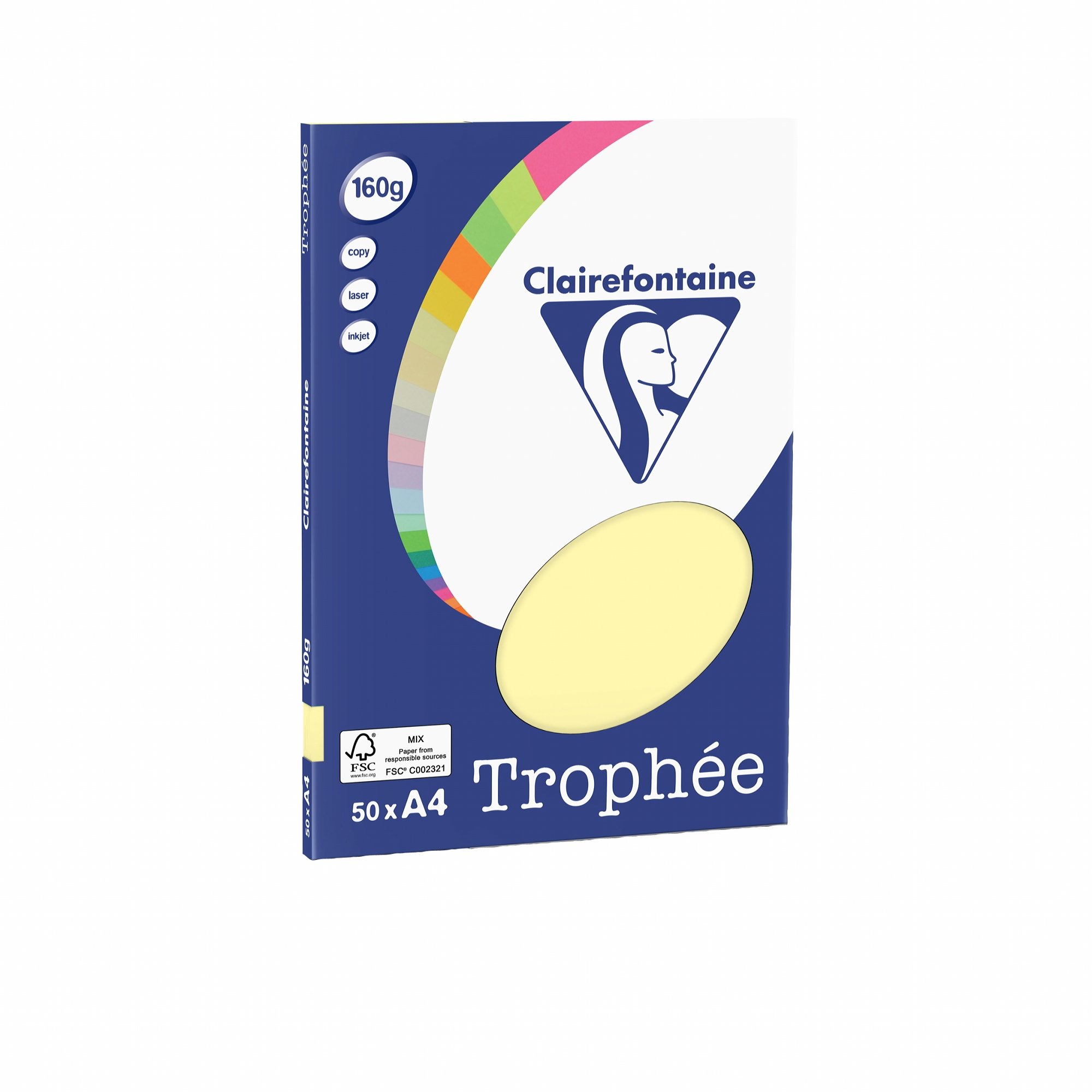 Clairefontaine 4157 A4 Paper 160 g/m² 50 Sheets Canary Yellow — image 1