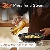 TrendPlain 16oz Glass Olive Oil Sprayer 2 in 1 Dispenser Yellow view 3