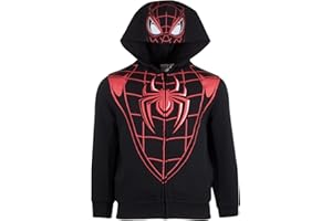 Marvel Superheroes Boys Zip-Up Fashion Hoodie for Kids, Boys Spider-Man & Avengers Costume Cosplay Hooded Sweatshirt for Kids