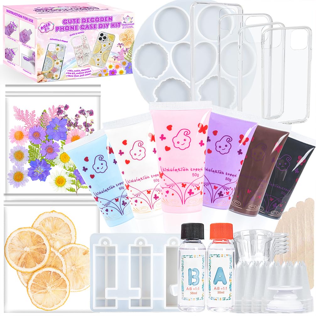 FUNSHOWCASE Decoden Whipped Cream Phone Case DIY Epoxy Resin Casting Kits Pack of 36