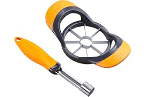 Deiss PRO Apple Slicer & Corer Set - Cutter, Wedger, Divider - Razor-Sharp Stainless Steel Blades with Ergonomic Non-Slip Han