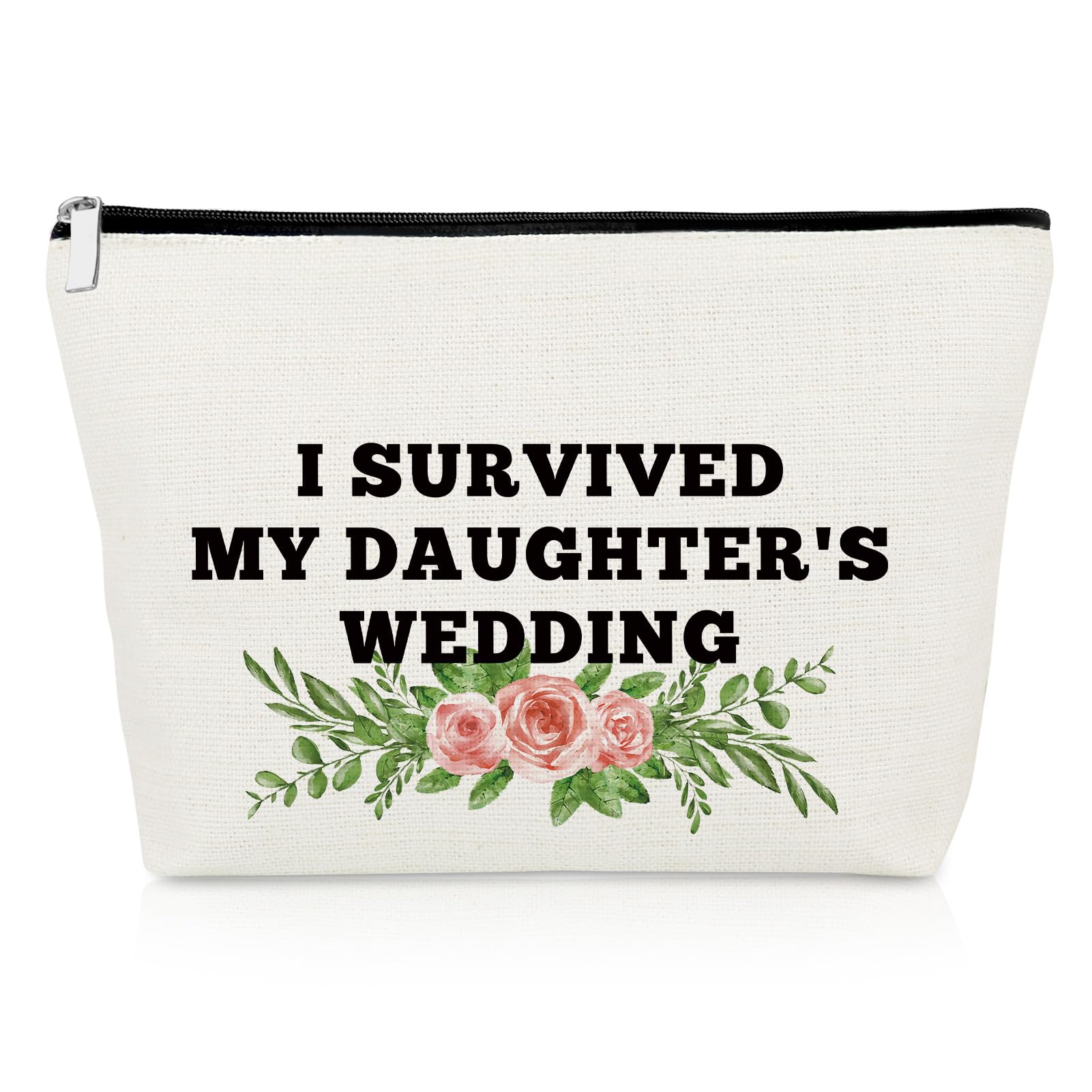 Mum of the Bride Makeup Bag Daughter Wedding Gifts Mother of the Bride Gifts Engagement Party Gifts Cosmetic Bag Mom Gifts from Daughter Bridal Shower Gift Mother of the Bride Gift Travel Makeup Pouch