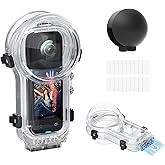 Invisible Dive Case for Insta360 X5, 60m/196ft Underwater Waterproof Housing with Magnetic Quick Release Mount Interface for Insta 360 X5 Accessories, with Lens Cover & Anti-Fog Inserts