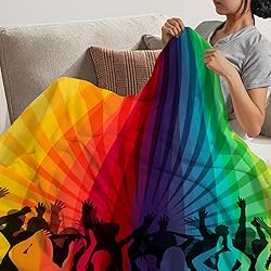 LGBT Blanket Gay Pride Throw Rainbow LGBT Colorful