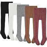 5 Pack Baby Girls Tights Cable Knit Leggings Stockings Pants Cotton Pantyhose Toddlers 1-8T