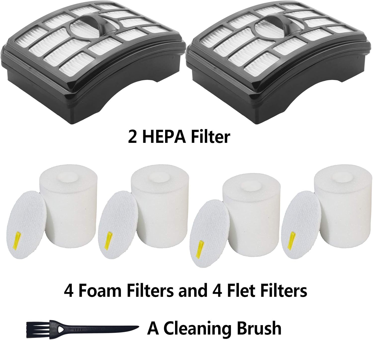 2 HEPA + 4 Foam & Felt Filters Replacement Compatible for Shark Rotator Pro Lift-Away NV500, NV501, NV502, NV503, NV505, NV510, NV520, NV552, UV560, NV642, ZU780, ZU782, ZU785, Part Xff500 Xhf500: Appliances