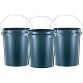 United Solutions ECOSense 5 Gallon Bucket, 3 Pack, 90% Recycled | Heavy-duty BPA-free buckets with comfortable handles for cleaning, storage, and home projects. 100% recyclable.