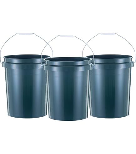 5 Gallon Homer Bucket – 6-Pack, Orange Plastic, Durable Construction