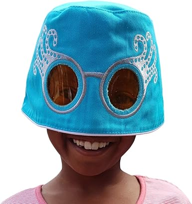 hat with sunglasses built in