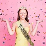 DRESHOW Birthday Crown Tiara Set with Sash Glitter Queen Gift view 3