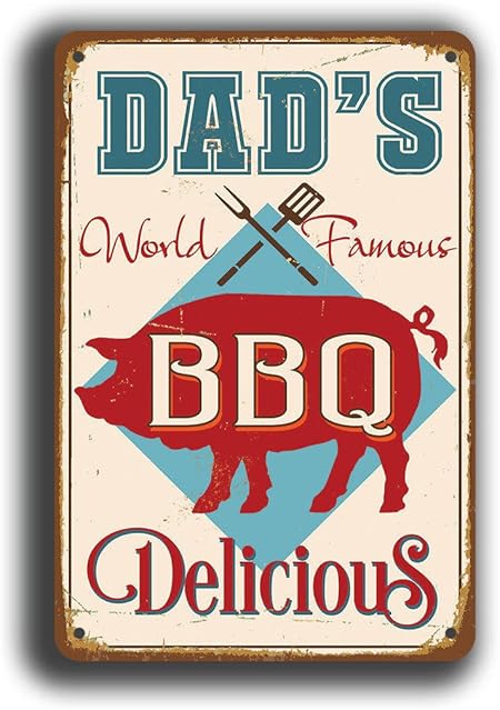 Dads Bbq Signs Vintage Style Dads Bbq Sign Dads Bbq Custom Bbq
