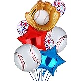 Baseball Birthday Party Foil Balloons Set Decorations Glove Round Baseball Theme Mylar Confetti Balloon Supplies Baby Shower