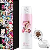 Tokidoki Unicorno insulated water bottle Stainless Steel Water Bottle 16oz Vacuum Sealed Thermal Cup with Leak Proof Flip Lid, Double Wall Tumbler for Hot & Cold Drinks, Unicorno Design