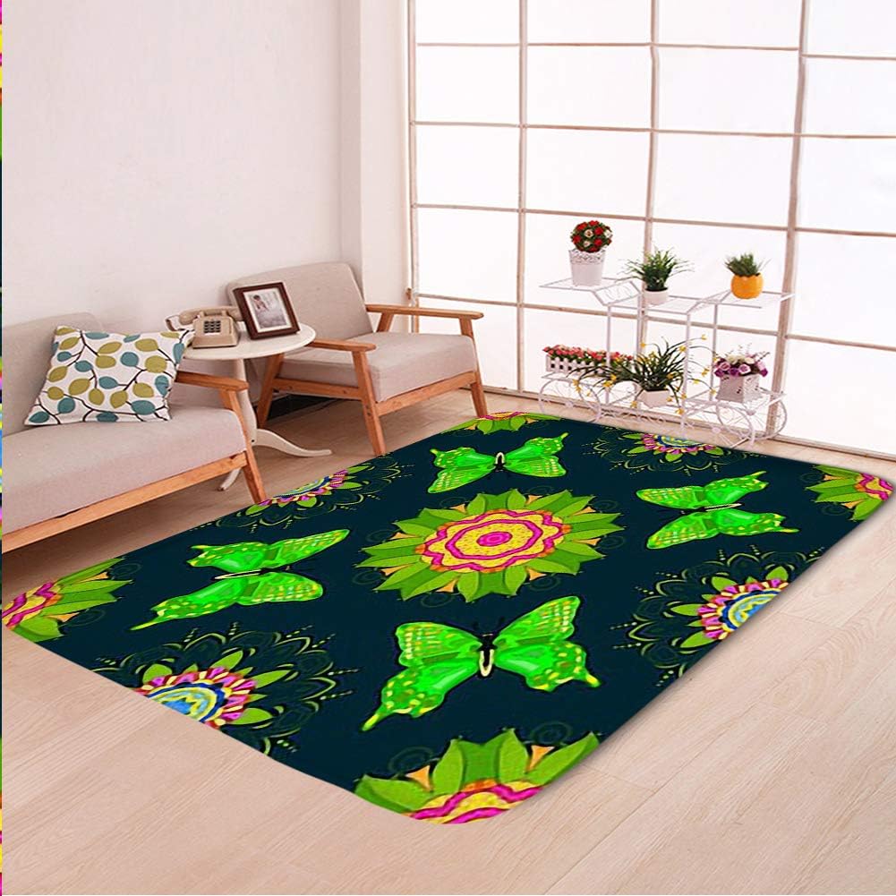 Home Decor Bathroom WC Rug Living Room Carpets Door Mat Indoor Rugs,Arabic Vintage Decorative Ornament Mandala,Bedroom Floor Mats
