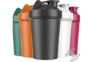 JEELA SPORTS 5 PACK Protein Shaker Bottles for Protein Mixes -20 OZ- Dishwasher Safe Shaker Cups for Protein Shakes - Shaker Cup for Blender Protein Shaker Bottle for Shakes Protein Shake Blender