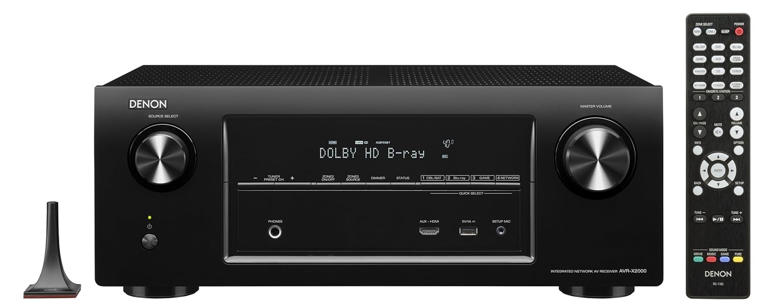 Denon AVR-X2000 7 Channel Integrated Network Surround Receiver - Black  (discontinued by manufacturer): Amazon.co.uk: Audio & HiFi