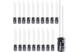 Tnisesm 20Pcs 1000UF 35V Electrolytic Capacitor 1000 UF MFD 35 Volt with Aluminum Radial Leads