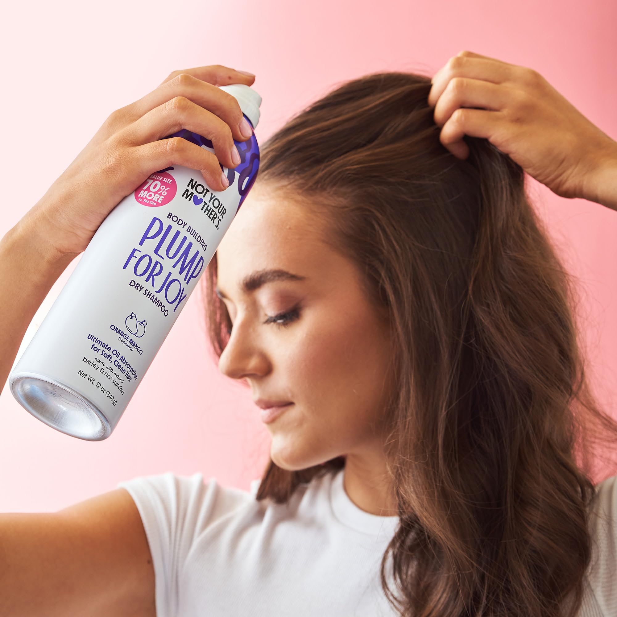 Not Your Mother's Plump for Joy Jumbo Dry Shampoo (2-Pack) - 12 oz - Dry Shampoo for Ultimate Hair Oil Absorption - For All Hair Types