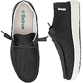 Betrue Women's Lightweight Boat Shoes, Casual Loafers, Slip On Deck Shoes, Breathable Canvas Sneakers