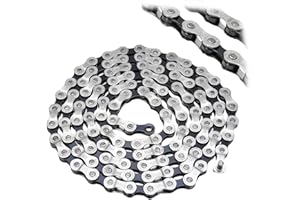 LNGJIN 6/7/8 Speed Bike Chain, 116 Links, High Strength, Bicycle Derailleur Chain, 1/2 x3/32 inch for 6/7/8 Speed Road MTB Bi